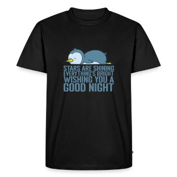 Stars are shining, everything's bright - Men's Premium Organic T-Shirt - black - Front - Nico (187cm)