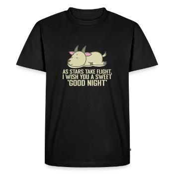 as Stars take Flight, good Night Pyjama - Men's Premium Organic T-Shirt - black - Front - Nico (187cm)