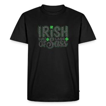 Irlandais complet Lass de Sass Saint-Patrick - T-shirt Premium bio Homme - noir - Devant - Nico (187cm)