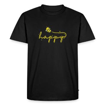 Abeilles heureuses animaux nature apiculteurs - T-shirt Premium bio Homme - noir - Devant - Nico (187cm)