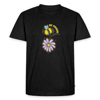 Soyez fiers Abeilles Animaux Nature Apiculteurs - T-shirt Premium bio Homme - noir - Devant - Nico (187cm)