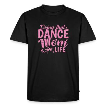 Vivre cette danse maman vie pole dance pole - T-shirt Premium bio Homme - noir - Devant - Nico (187cm)