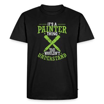 C’est une chose de peintre que vous ne comprendriez pas - T-shirt Premium bio Homme - noir - Devant - Nico (187cm)