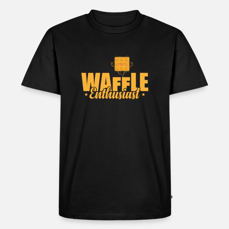 Waffle Enthusiast Snack Gebäck Bäcker - Männer Premium Bio T-Shirt - Schwarz