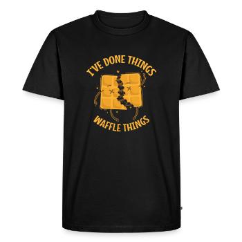I've done Things Waffle Things Snack Pastry - Men's Premium Organic T-Shirt - black - Front - Nico (187cm)