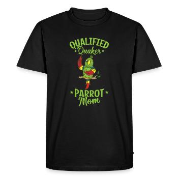 Qualified Quaker Parrot Mom Animal Bird - Men's Premium Organic T-Shirt - black - Front - Nico (187cm)