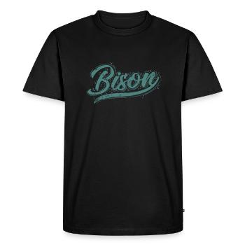 Bison buffle animal bison - T-shirt Premium bio Homme - noir - Devant - Nico (187cm)