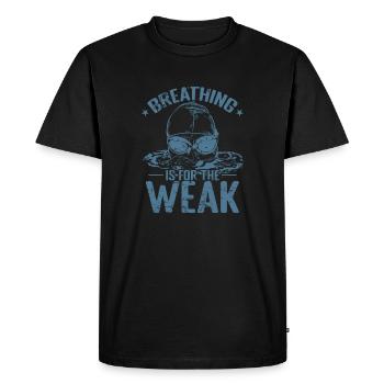 Breathing is for the weak swimming sport - Men's Premium Organic T-Shirt - black - Front - Nico (187cm)