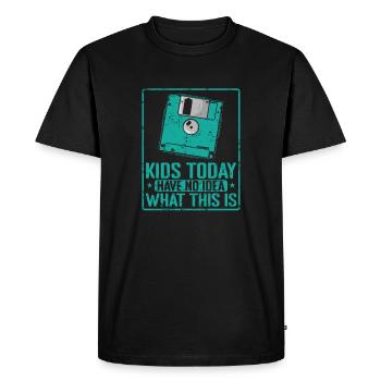 Les enfants d'aujourd'hui n'ont aucune idée de ce que c'est - T-shirt Premium bio Homme - noir - Devant - Nico (187cm)