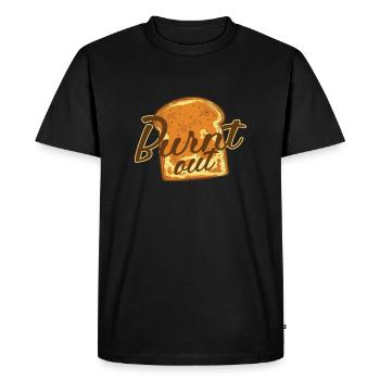 Boulangerie de pain brûlée Boulangerie - T-shirt Premium bio Homme - noir - Devant - Nico (187cm)