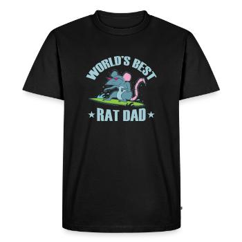 World's best Rat Dad Rodent - Men's Premium Organic T-Shirt - black - Front - Nico (187cm)