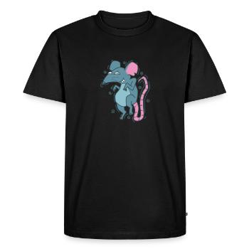 small rat pet rodent - Men's Premium Organic T-Shirt - black - Front - Nico (187cm)