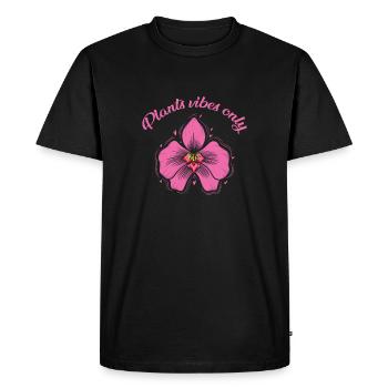 Plantes vibes seulement Orchidée Fleur Plante - T-shirt Premium bio Homme - noir - Devant - Nico (187cm)