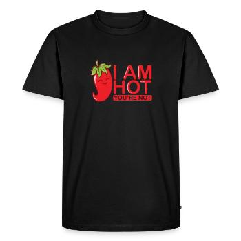 J’ai chaud, tu n’es pas une épice de piment - T-shirt Premium bio Homme - noir - Devant - Nico (187cm)