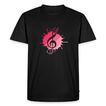 Clé de sol Clé de sol Clé de musique - T-shirt Premium bio Homme - noir - Devant - Nico (187cm)