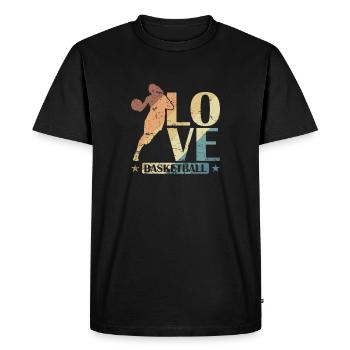 Aimer Basketball Filles Femmes Sports - T-shirt Premium bio Homme - noir - Devant - Nico (187cm)