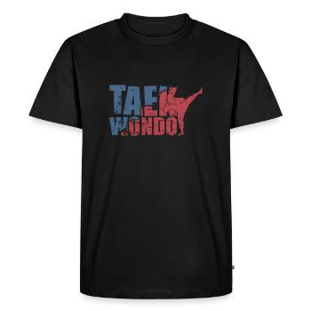 Taekwondo Martial Arts Training Fit - Men's Premium Organic T-Shirt - black - Front - Nico (187cm)