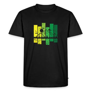 Montagnes, Randonnée, Nature, Hobby - T-shirt Premium bio Homme - noir - Devant - Nico (187cm)