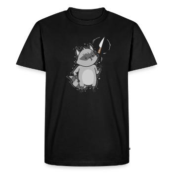 Washable with knife omnivore - Men's Premium Organic T-Shirt - black - Front - Nico (187cm)