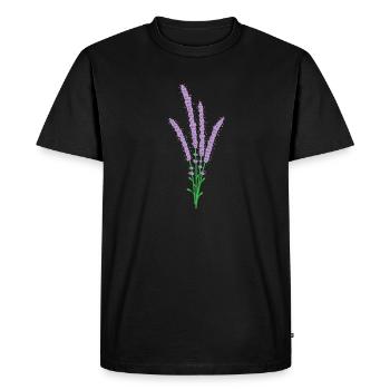 belle plante de lavande à fleurs - T-shirt Premium bio Homme - noir - Devant - Nico (187cm)