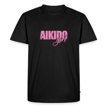 Entraînement d’arts martiaux pour filles d’Aïkido - T-shirt Premium bio Homme - noir - Devant - Nico (187cm)