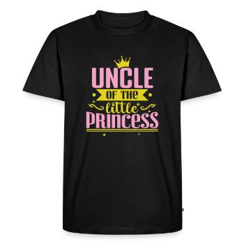 Oncle de la petite princesse - T-shirt Premium bio Homme - noir - Devant - Nico (187cm)