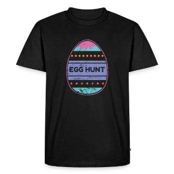 Chasse aux oeufs Oeufs de Pâques lapin de Pâques - T-shirt Premium bio Homme - noir - Devant - Nico (187cm)