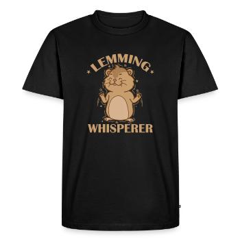 Lemming Whisperer Rodent - Men's Premium Organic T-Shirt - black - Front - Nico (187cm)