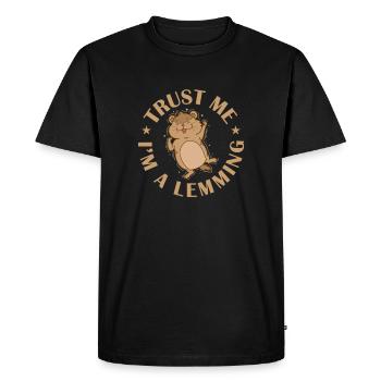 Trust me I'm a lemming rodent - Men's Premium Organic T-Shirt - black - Front - Nico (187cm)