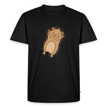 Lemming rejoices rodent - Men's Premium Organic T-Shirt - black - Front - Nico (187cm)