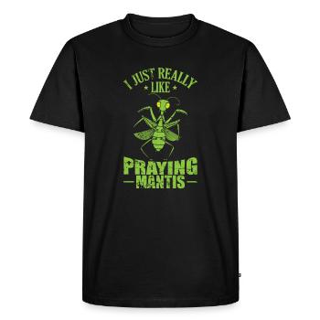 I just really like praying Mantis - Men's Premium Organic T-Shirt - black - Front - Nico (187cm)
