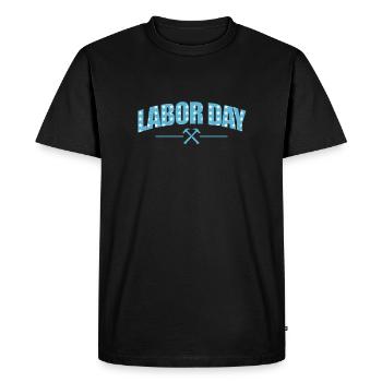 Fête du Travail aux États-Unis - T-shirt Premium bio Homme - noir - Devant - Nico (187cm)