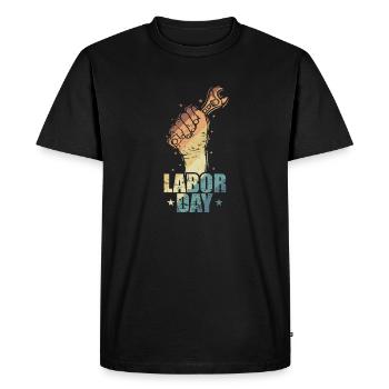 Héros de la fête du Travail en Amérique - T-shirt Premium bio Homme - noir - Devant - Nico (187cm)