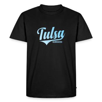 Tulsa, Oklahoma - Men's Premium Organic T-Shirt - black - Front - Nico (187cm)