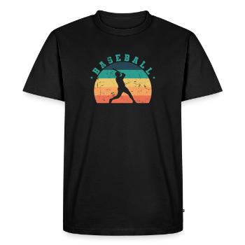 Le baseball, sport d’équipe classique - T-shirt Premium bio Homme - noir - Devant - Nico (187cm)