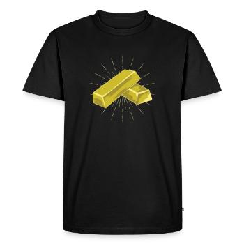 Lingots d’Aurum Investment - T-shirt Premium bio Homme - noir - Devant - Nico (187cm)