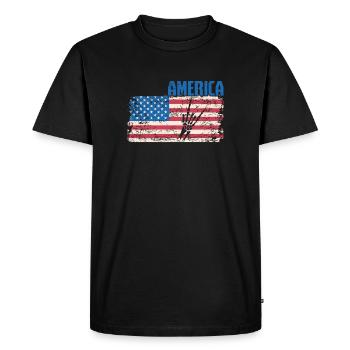 États-Unis Amérique Musique Rock - T-shirt Premium bio Homme - noir - Devant - Nico (187cm)
