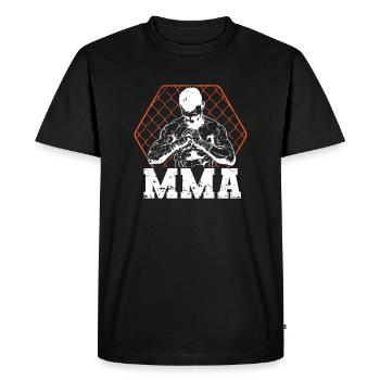 MMA Cage Mixed Martial Arts Fight - Men's Premium Organic T-Shirt - black - Front - Nico (187cm)