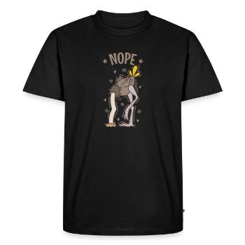 Nope Ostrich Head in the Sand Ratite - Men's Premium Organic T-Shirt - black - Front - Nico (187cm)