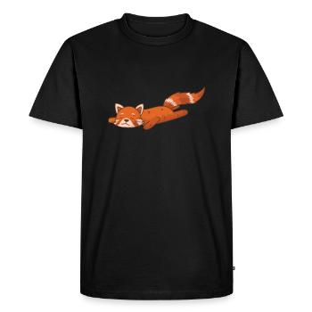 Red Panda Bear Cat Bamboo - Men's Premium Organic T-Shirt - black - Front - Nico (187cm)