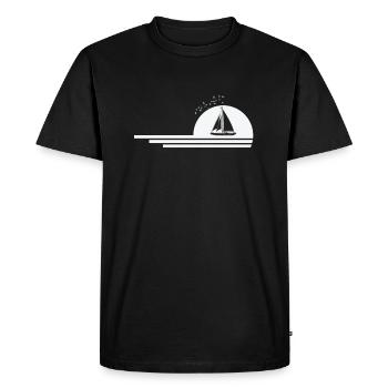 Voilier Voile Sports nautiques - T-shirt Premium bio Homme - noir - Devant - Nico (187cm)