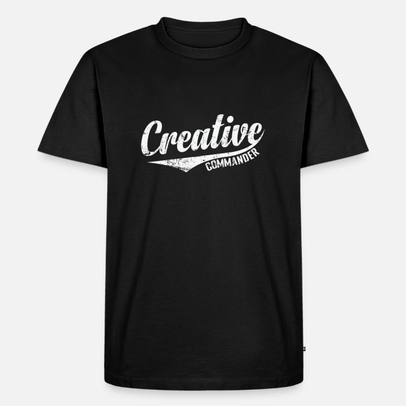 Creative Commander - Männer Premium Bio T-Shirt - Schwarz