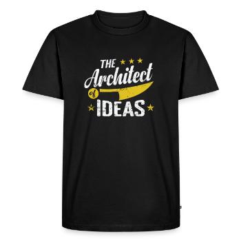 The Architect of Ideas - Men's Premium Organic T-Shirt - black - Front - Nico (187cm)