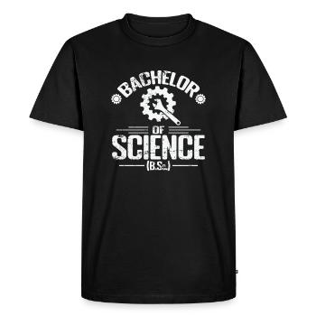 Bachelor of Science Scientific Studies - Men's Premium Organic T-Shirt - black - Front - Nico (187cm)