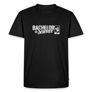 Bachelor of Science Naturwissenschaften - Men's Premium Organic T-Shirt - black - Front - Nico (187cm)