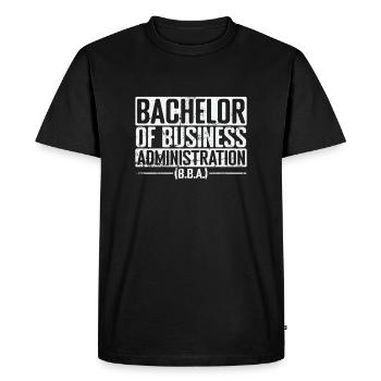 Bachelor of Business Administration Unternehmensfü - Men's Premium Organic T-Shirt - black - Front - Nico (187cm)