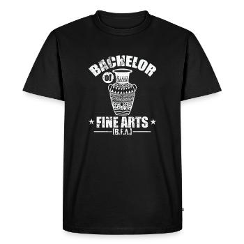 Bachelor of Fine Arts Arts and Creativity - Men's Premium Organic T-Shirt - black - Front - Nico (187cm)