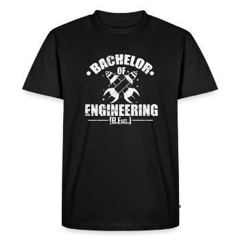 Baccalauréat en études techniques d’ingénierie - T-shirt Premium bio Homme - noir - Devant - Nico (187cm)