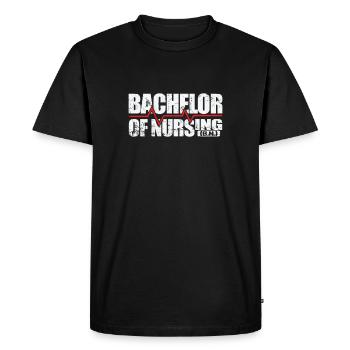 Baccalauréat en pratique infirmière - T-shirt Premium bio Homme - noir - Devant - Nico (187cm)