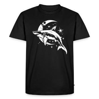 Shark Moon Stars - Men's Premium Organic T-Shirt - black - Front - Nico (187cm)